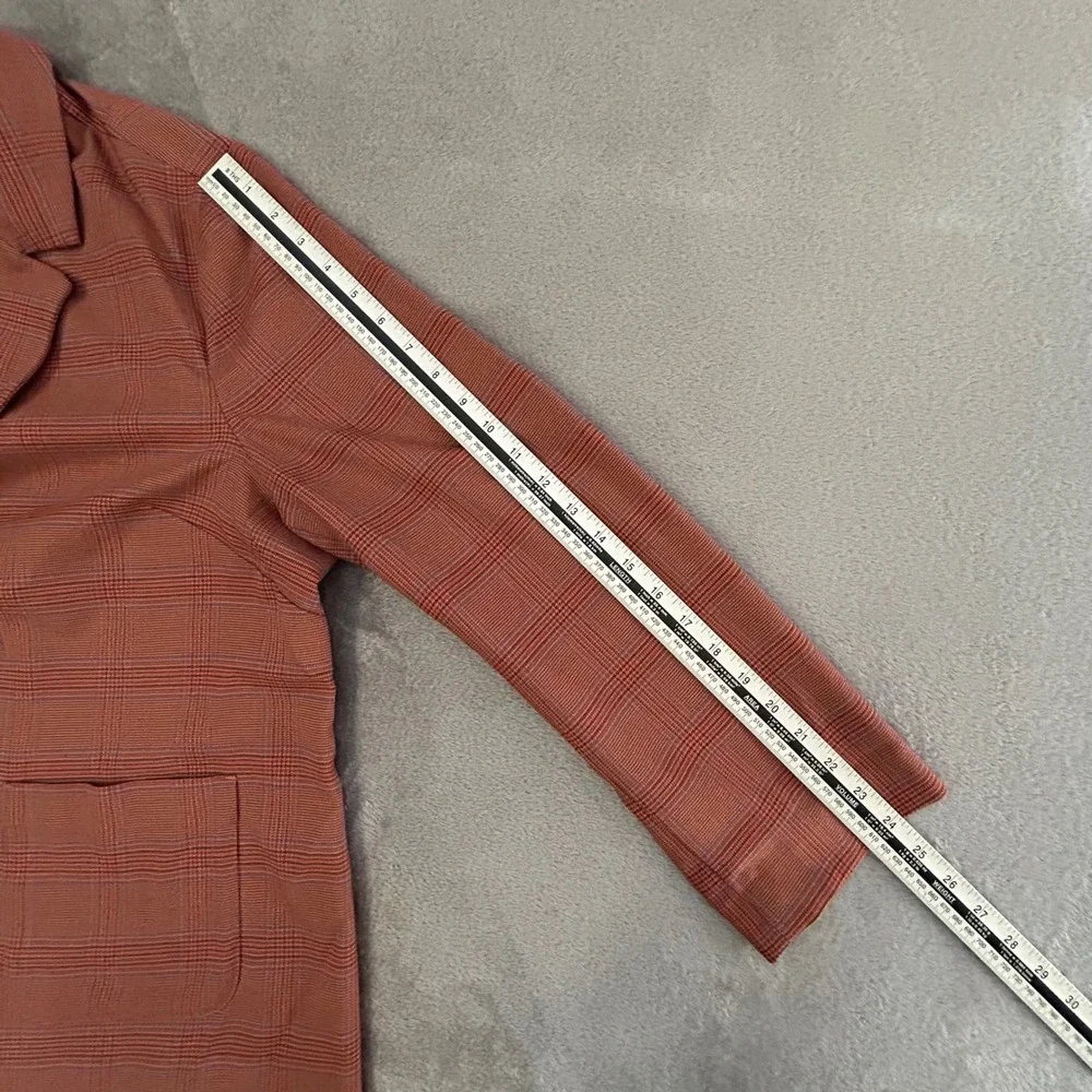 J.Jill Plaid Blazer Women's 2X Auburn Stretch Single Button Plaid Jacket NWT